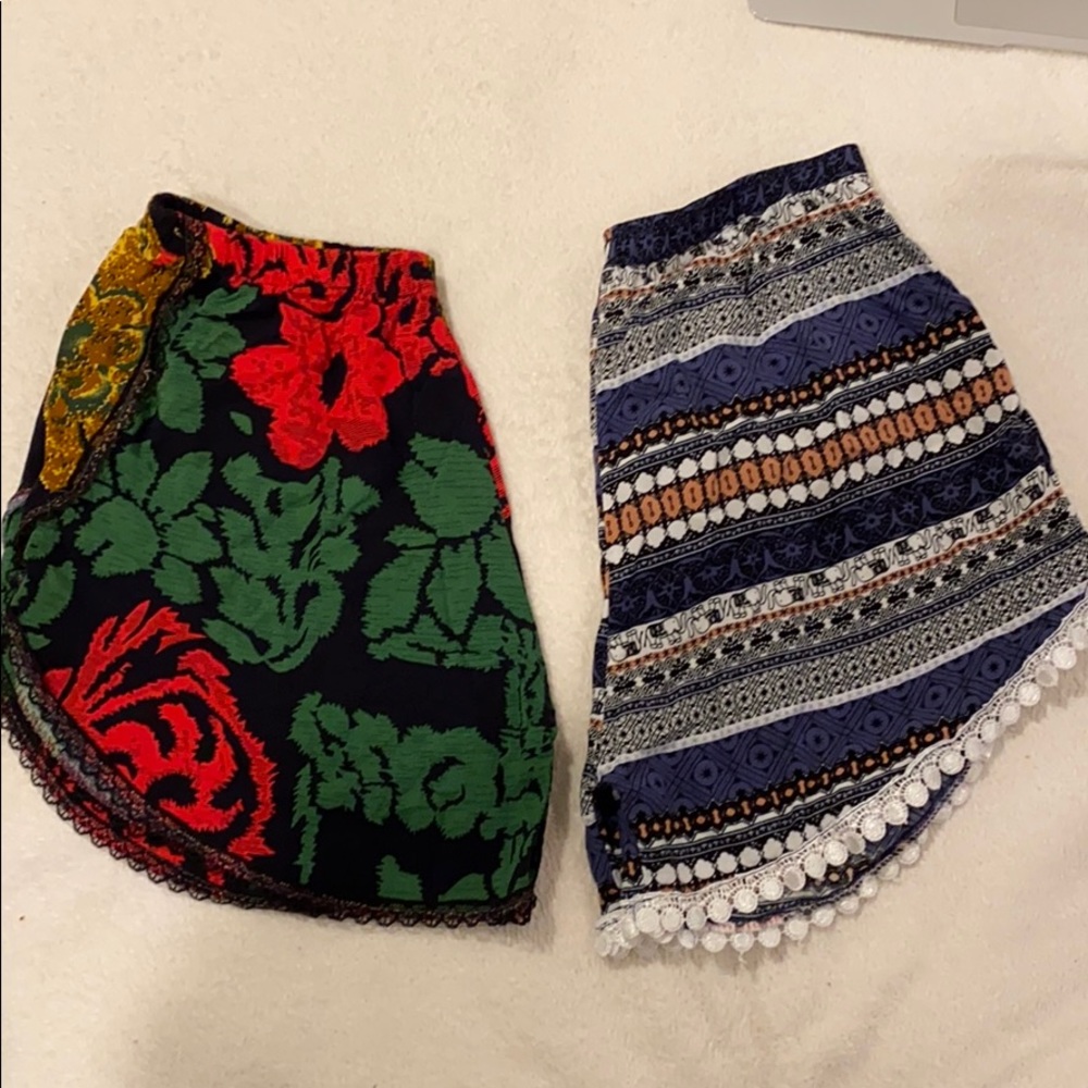 Bali Elephant shorts with crochet and lace detail